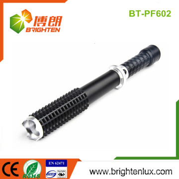 Factory Logo Printed Portable Big Aluminum Super Bright Multi-function Cree led Police Flashlight Weapon with Emergency Hammer